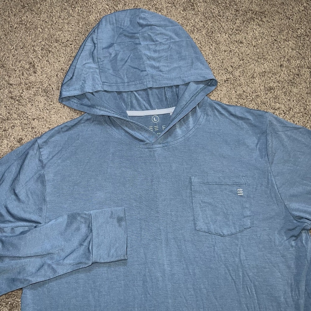Free Fly Women's Bamboo Shade Lightweight Hoodie II in Ocean Mist Large